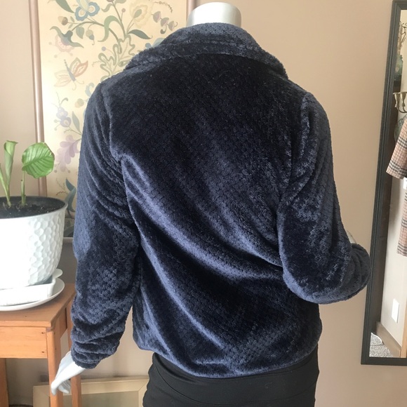 Columbia Fire Side II Sherpa Full Zip Fleece Woman’s XS Dark Navy Blue Jacket - Picture 8 of 14